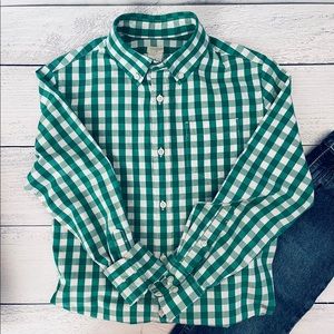 Crewcuts Boys Plaid Button Down Shirt Size 10